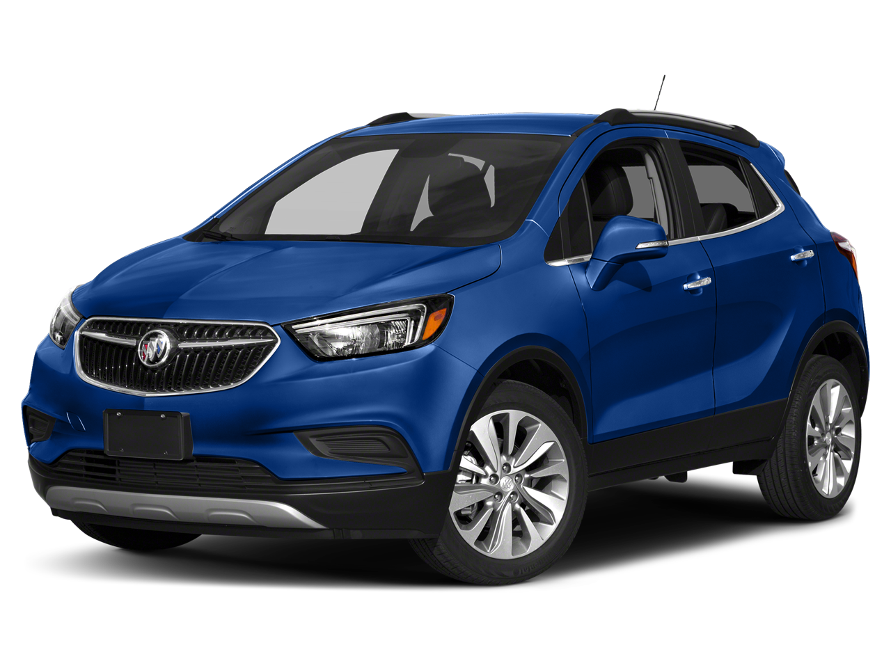 2019 Buick Encore Preferred in Includes (Cm5) Black Carbon Metallic Lower Exterior Accent Color, Paint Code W700s. — front three-quarter...