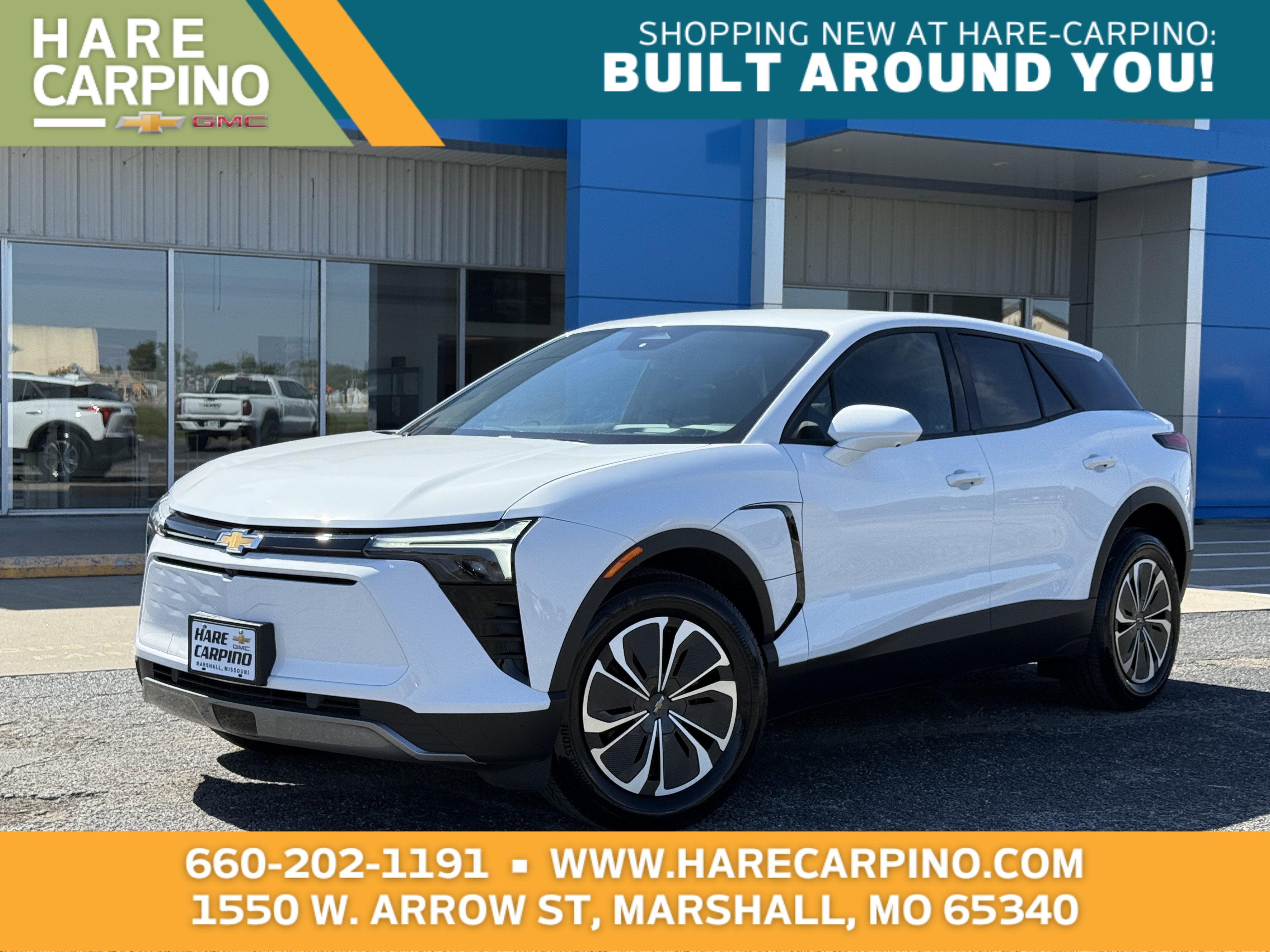2025 Chevrolet Blazer EV LT in Summit White — front three-quarter view