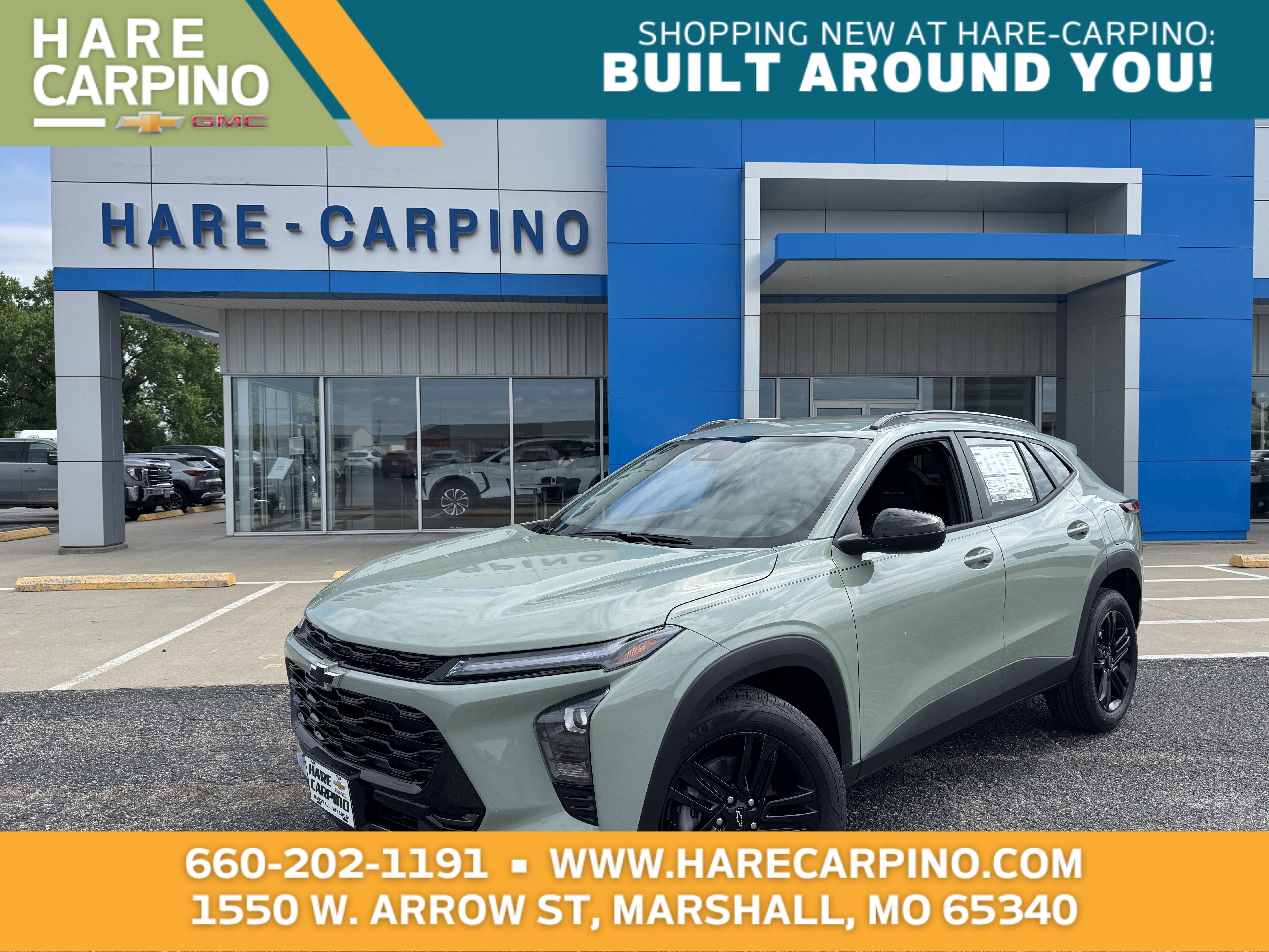 2026 Chevrolet Trax ACTIV in Cacti Green — front three-quarter view
