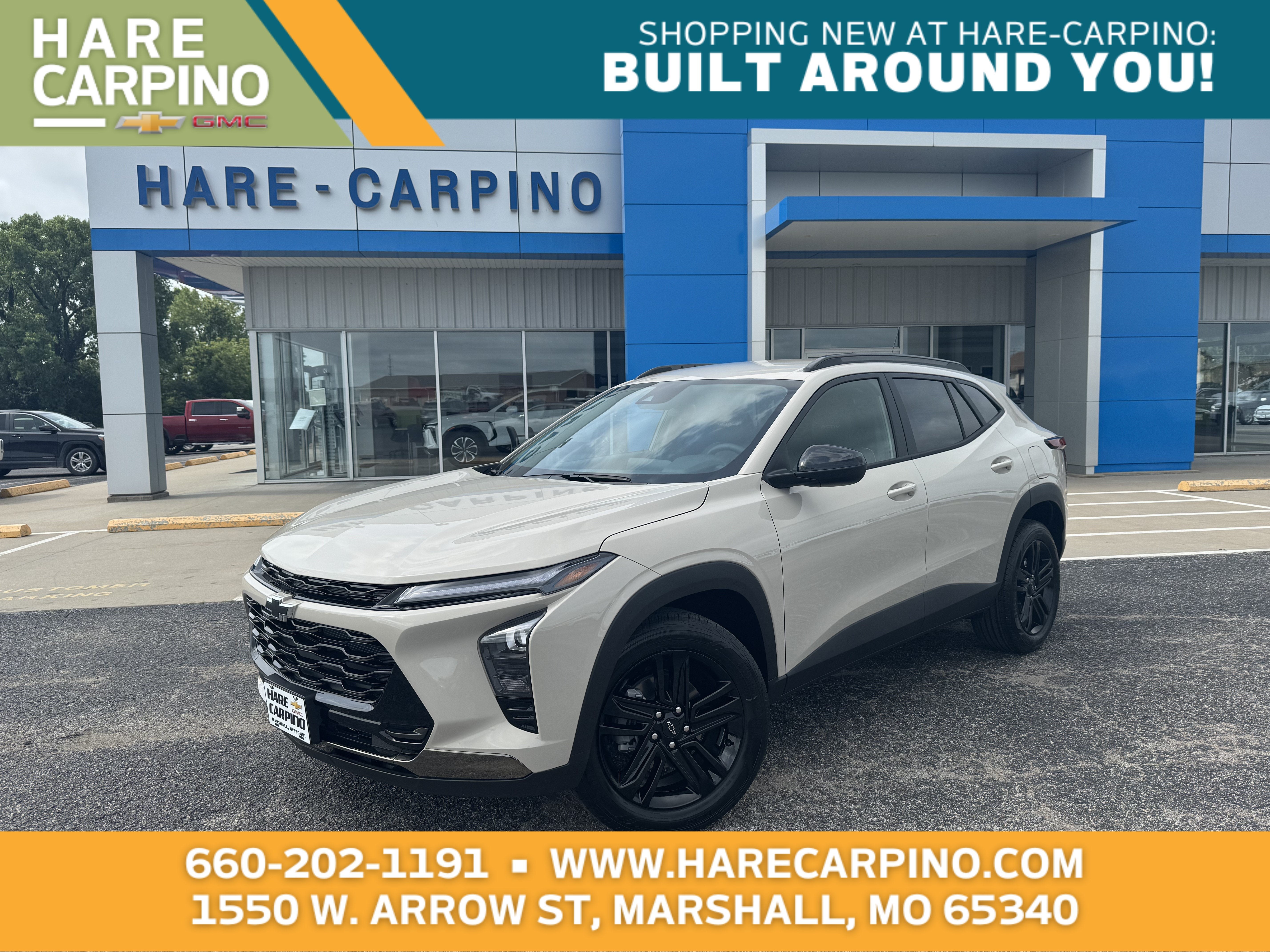2026 Chevrolet Trax ACTIV in White Sands — front three-quarter view